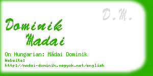 dominik madai business card